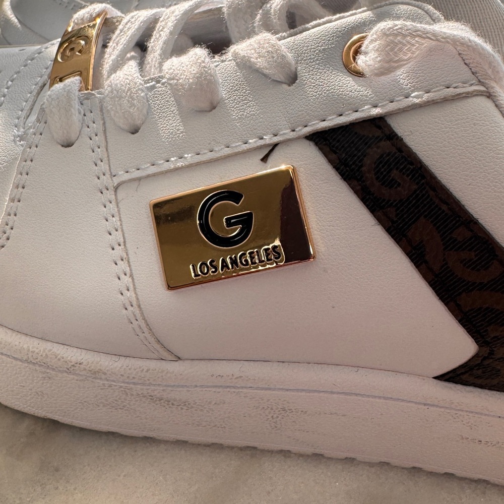 GBG Los Angeles White and Gold Sneakers - Picture 5 of 10